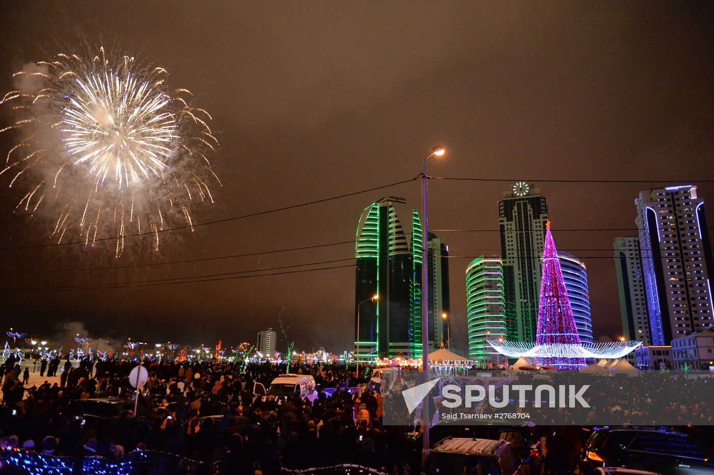 New Year celebrations in Russian cities