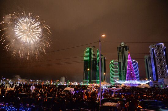 New Year celebrations in Russian cities
