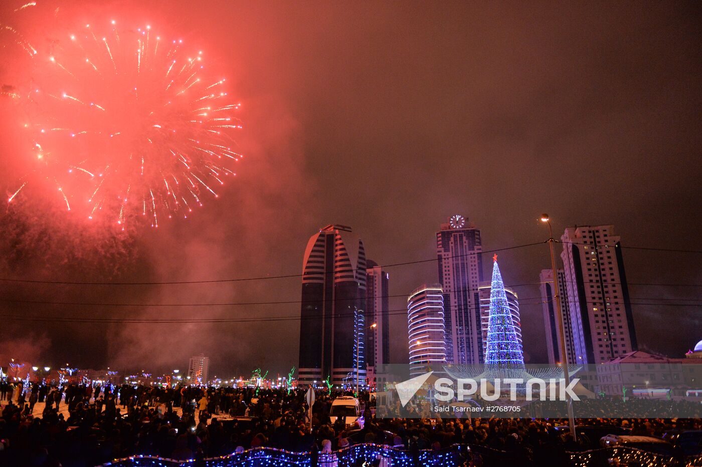 New Year celebrations in Russian cities