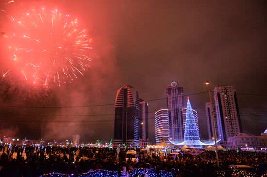 New Year celebrations in Russian cities