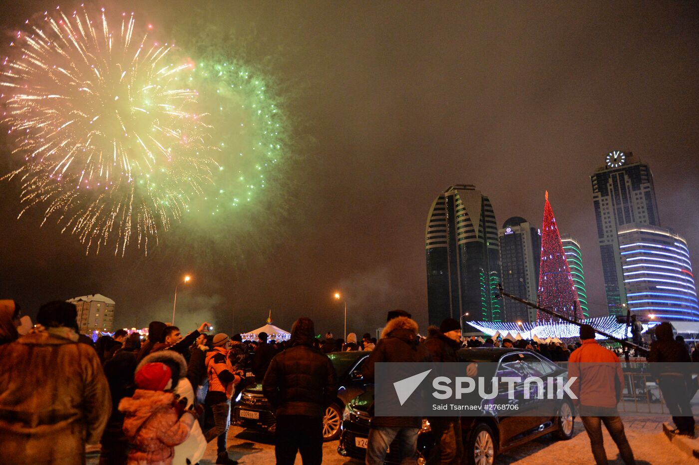 New Year celebrations in Russian cities