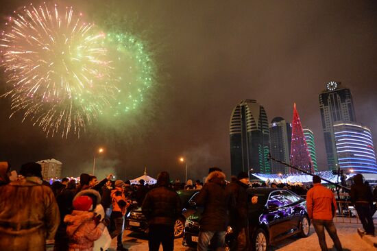 New Year celebrations in Russian cities