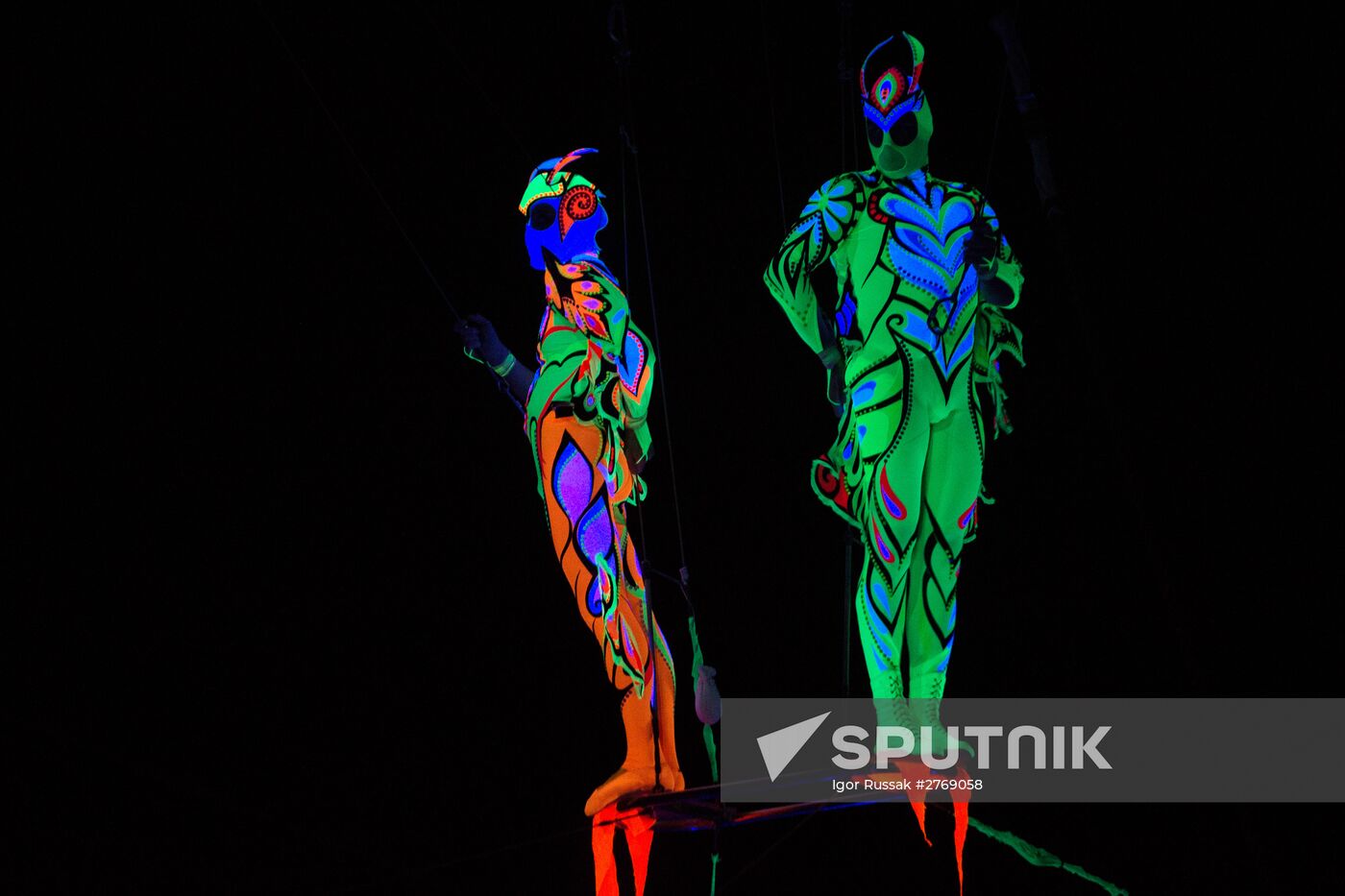 'UFO. A Circus from Another Planet' show performed in St. Petersburg