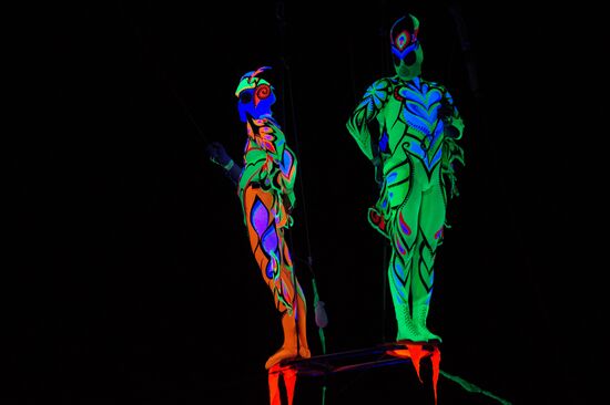 'UFO. A Circus from Another Planet' show performed in St. Petersburg
