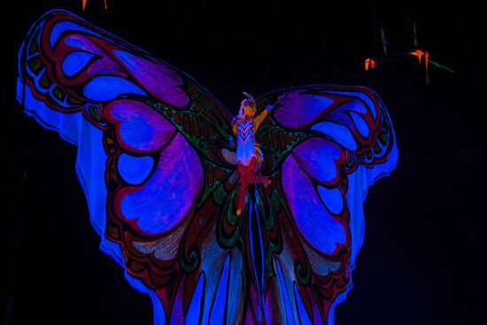 'UFO. A Circus from Another Planet' show performed in St. Petersburg