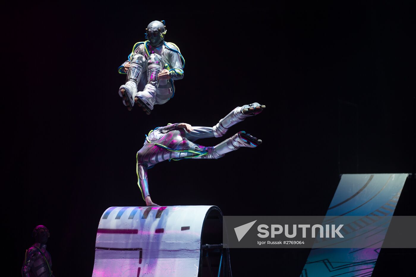 'UFO. A Circus from Another Planet' show performed in St. Petersburg