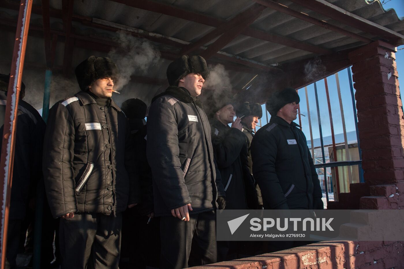Hockey match in Omsk prison