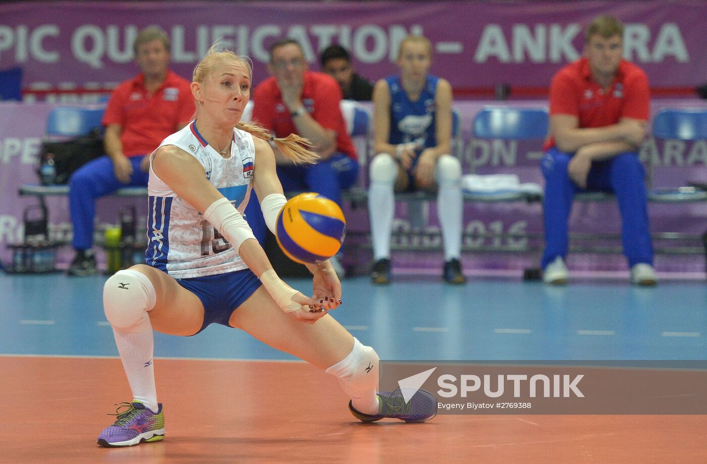 Volleyball 2016 Olympic Qualification. Women. Poland vs. Russia