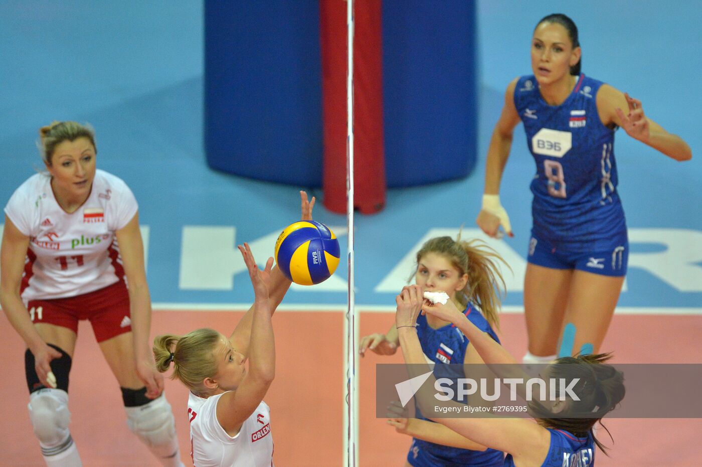 Volleyball 2016 Olympic Qualification. Women. Poland vs. Russia