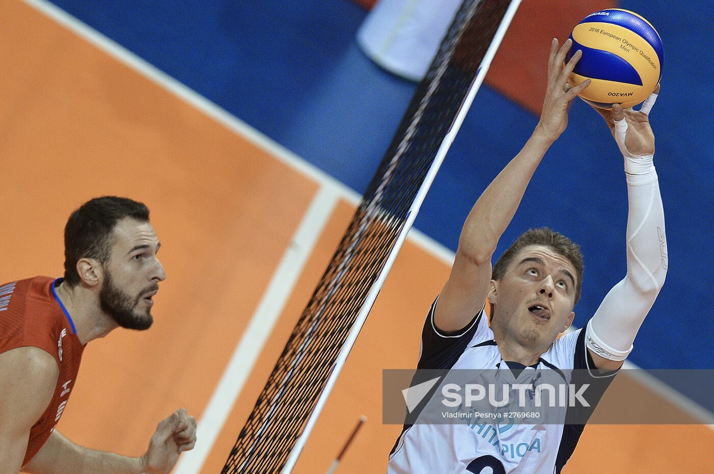 2016 Olympic Games Men's Qualification Volleyball Tournament. Finland vs. Russia