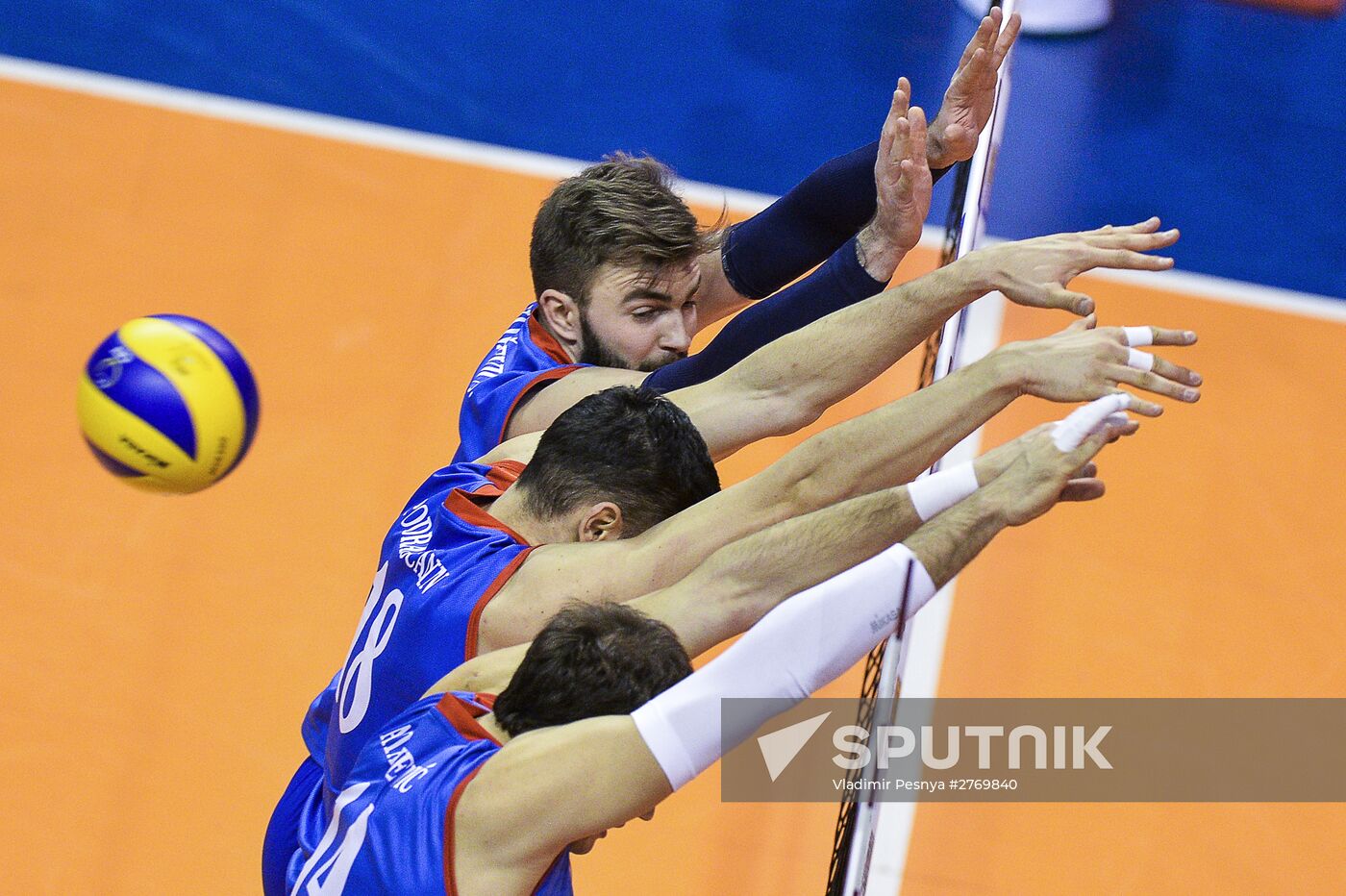 2016 Men's European Volleyball Olympic Qualification Tournament. Serbia vs. Poland