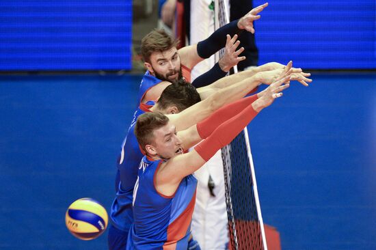 2016 Men's European Volleyball Olympic Qualification Tournament. Serbia vs. Poland