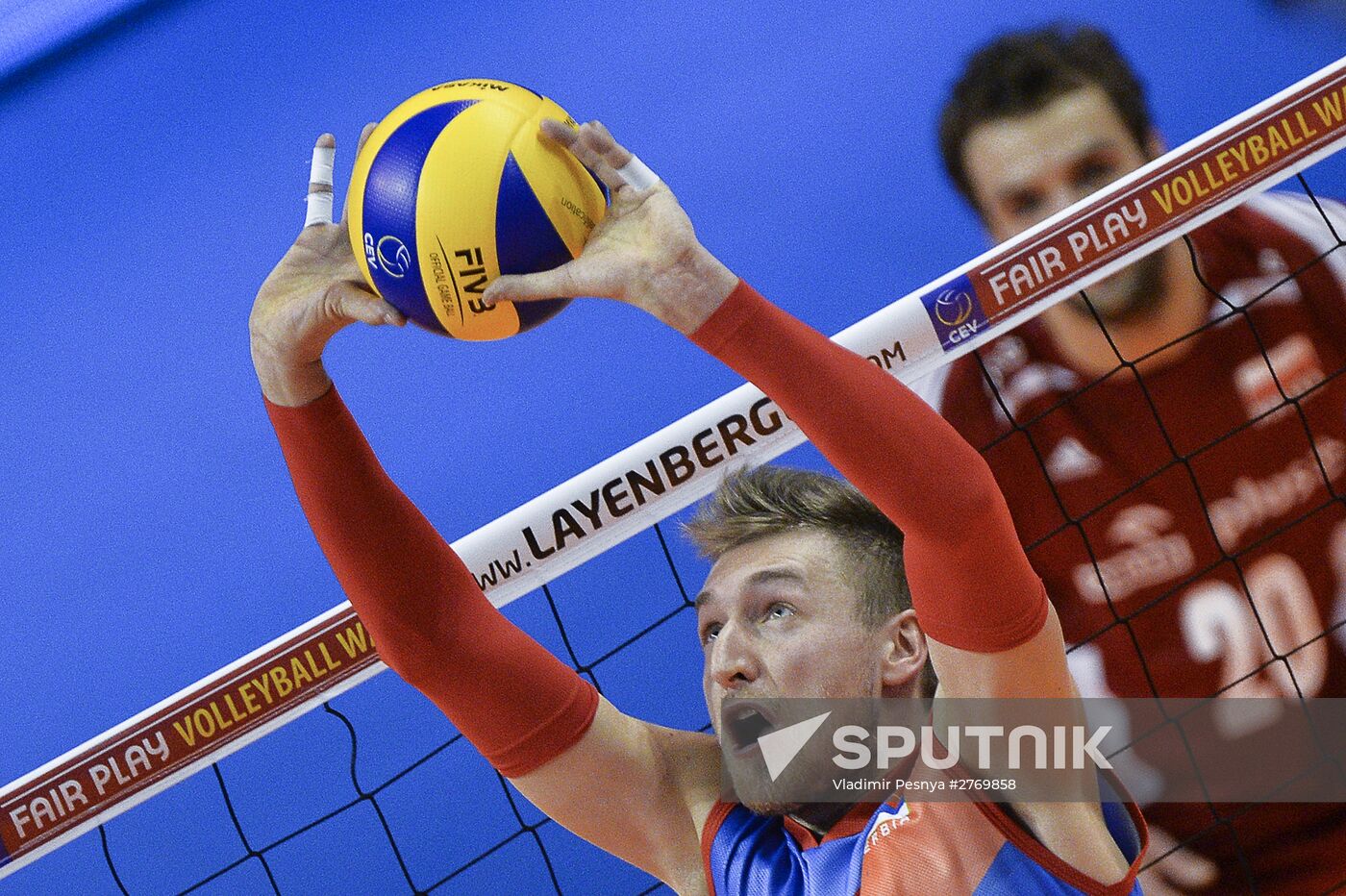 2016 Men's European Volleyball Olympic Qualification Tournament. Serbia vs. Poland