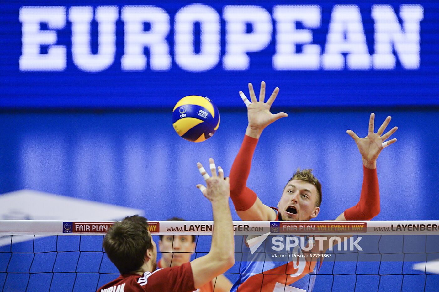 2016 Men's European Volleyball Olympic Qualification Tournament. Serbia vs. Poland