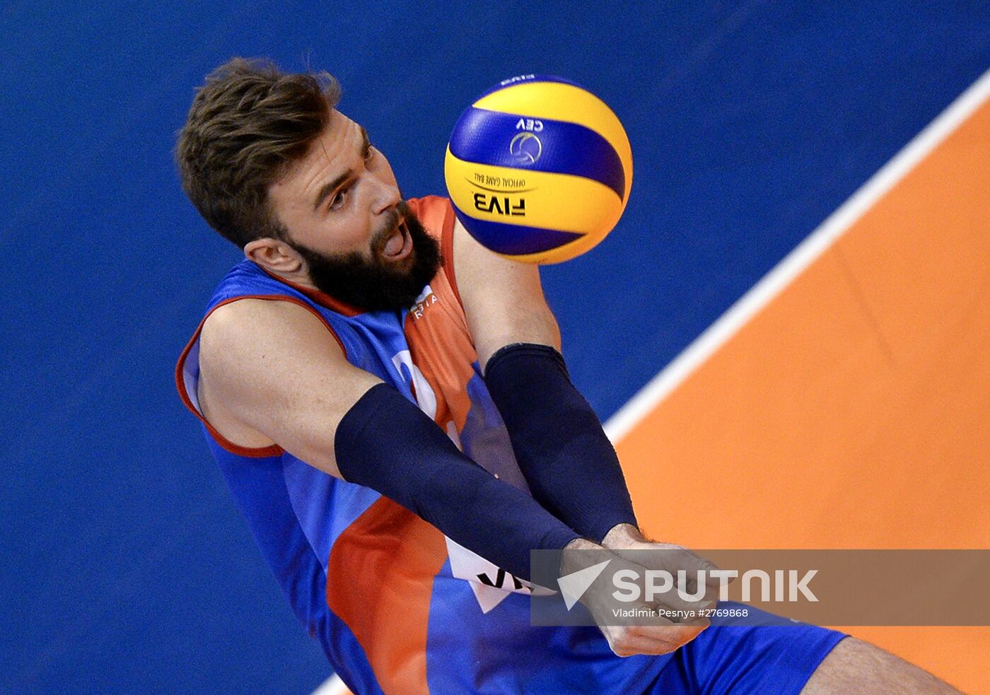 2016 Men's European Volleyball Olympic Qualification Tournament. Serbia vs. Poland