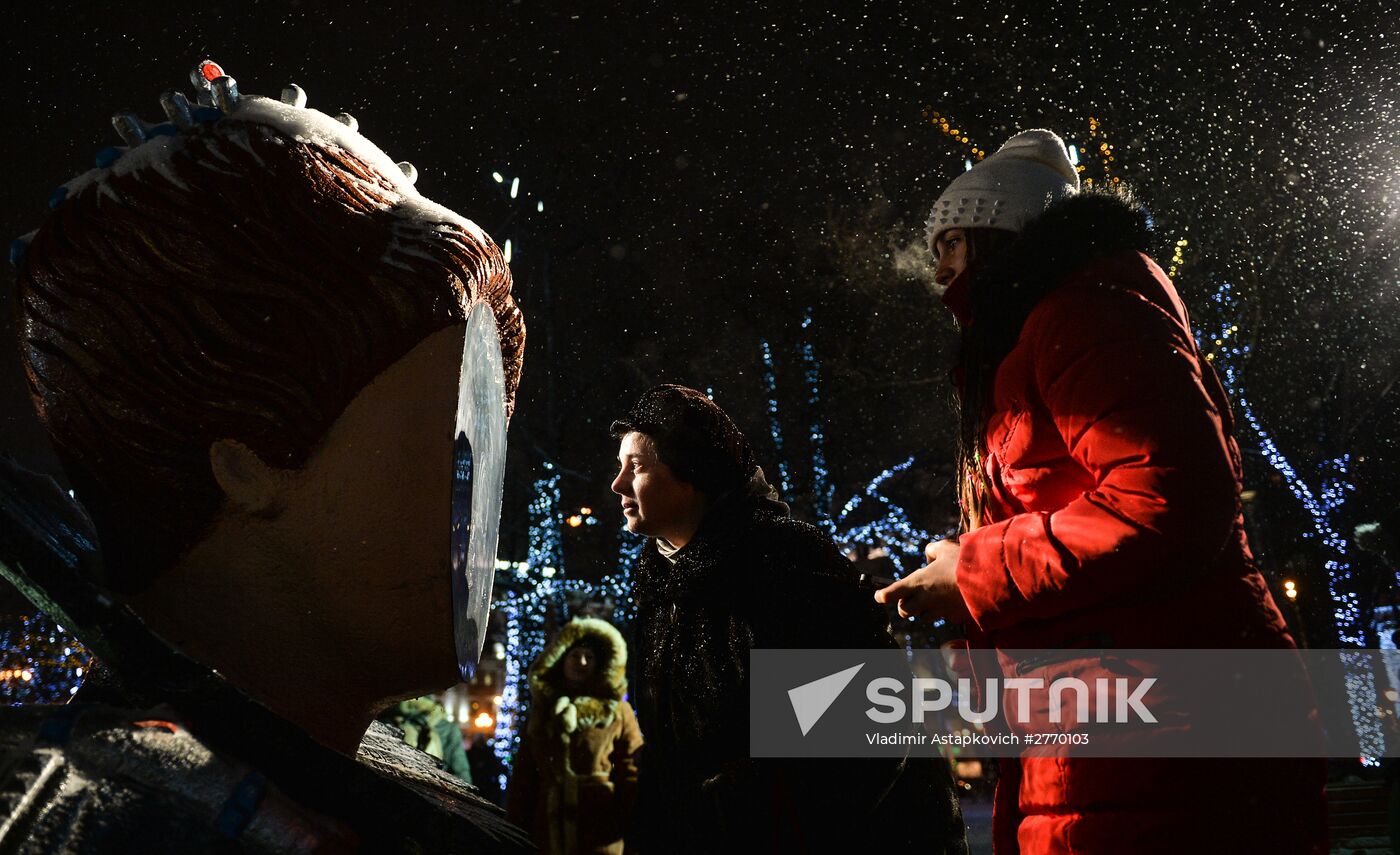 Muscovites during New Year holidays