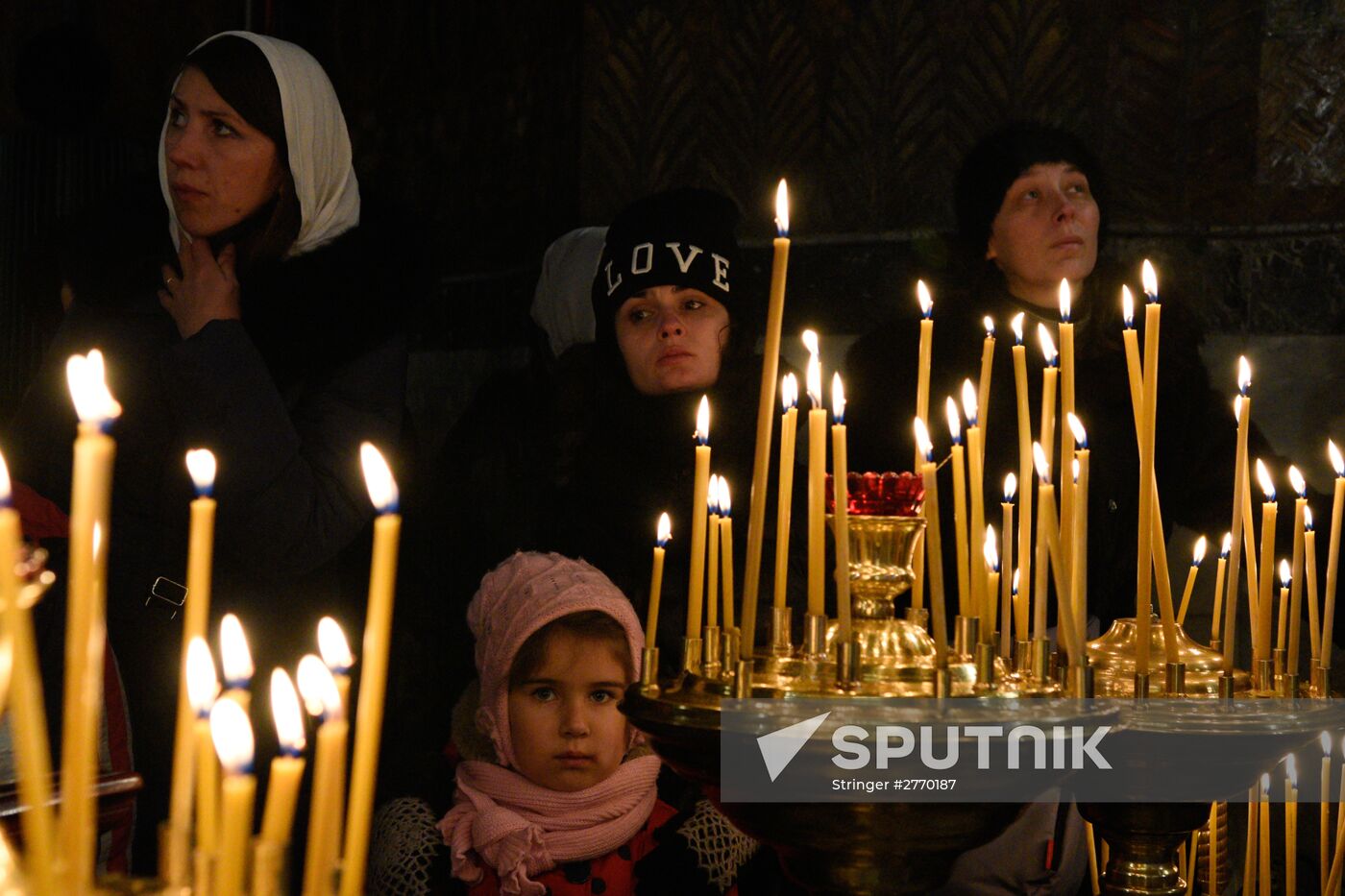 Christmas liturgy at Kiev-Pechersk Lavra