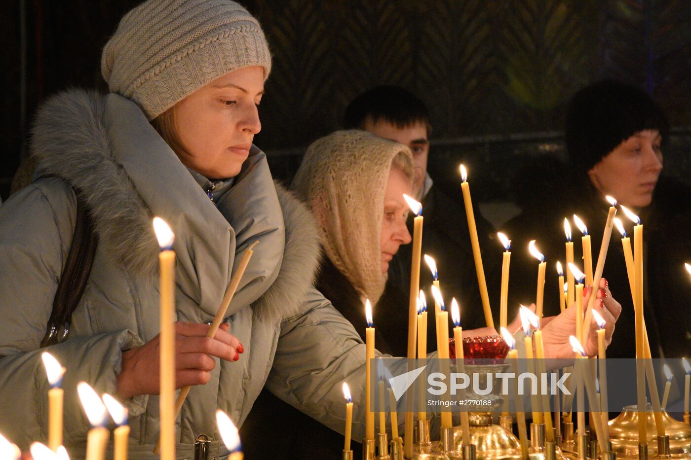 Christmas liturgy at Kiev-Pechersk Lavra