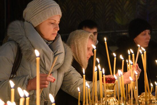 Christmas liturgy at Kiev-Pechersk Lavra