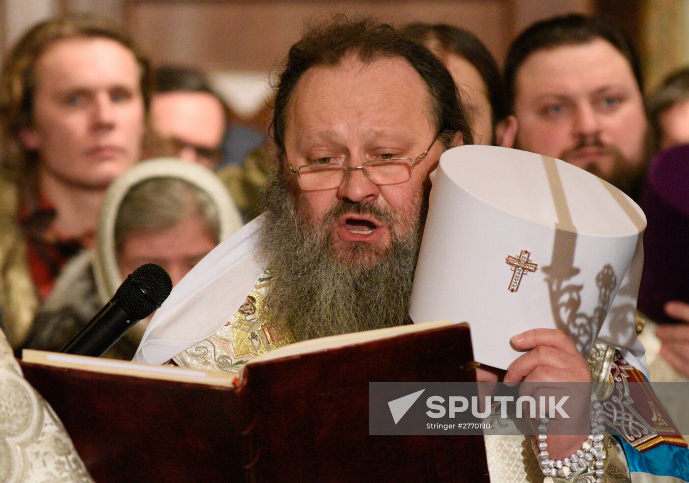 Christmas liturgy at Kiev-Pechersk Lavra