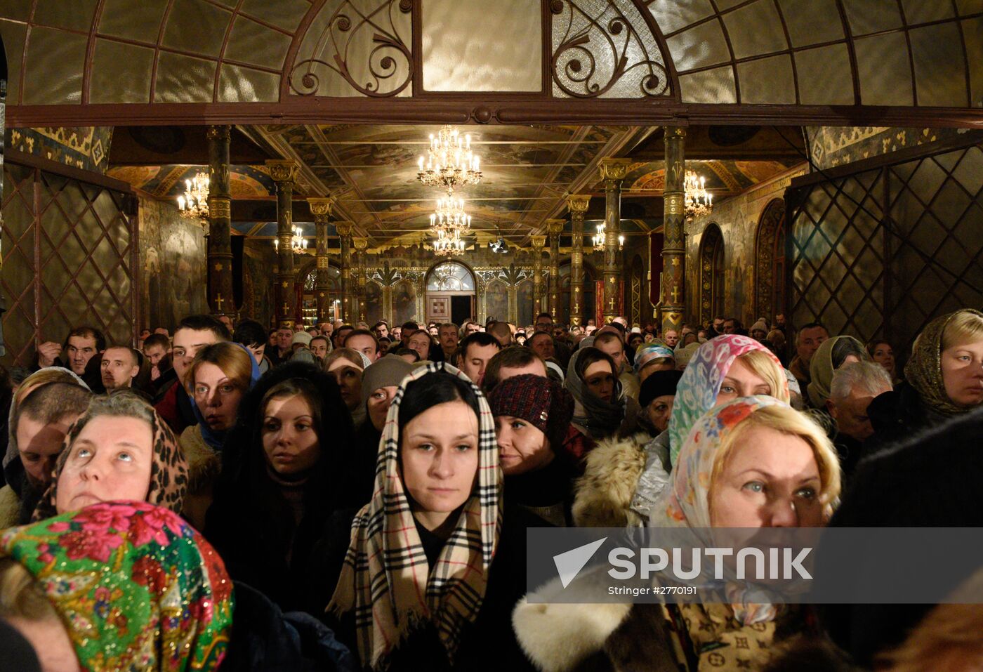 Christmas liturgy at Kiev-Pechersk Lavra