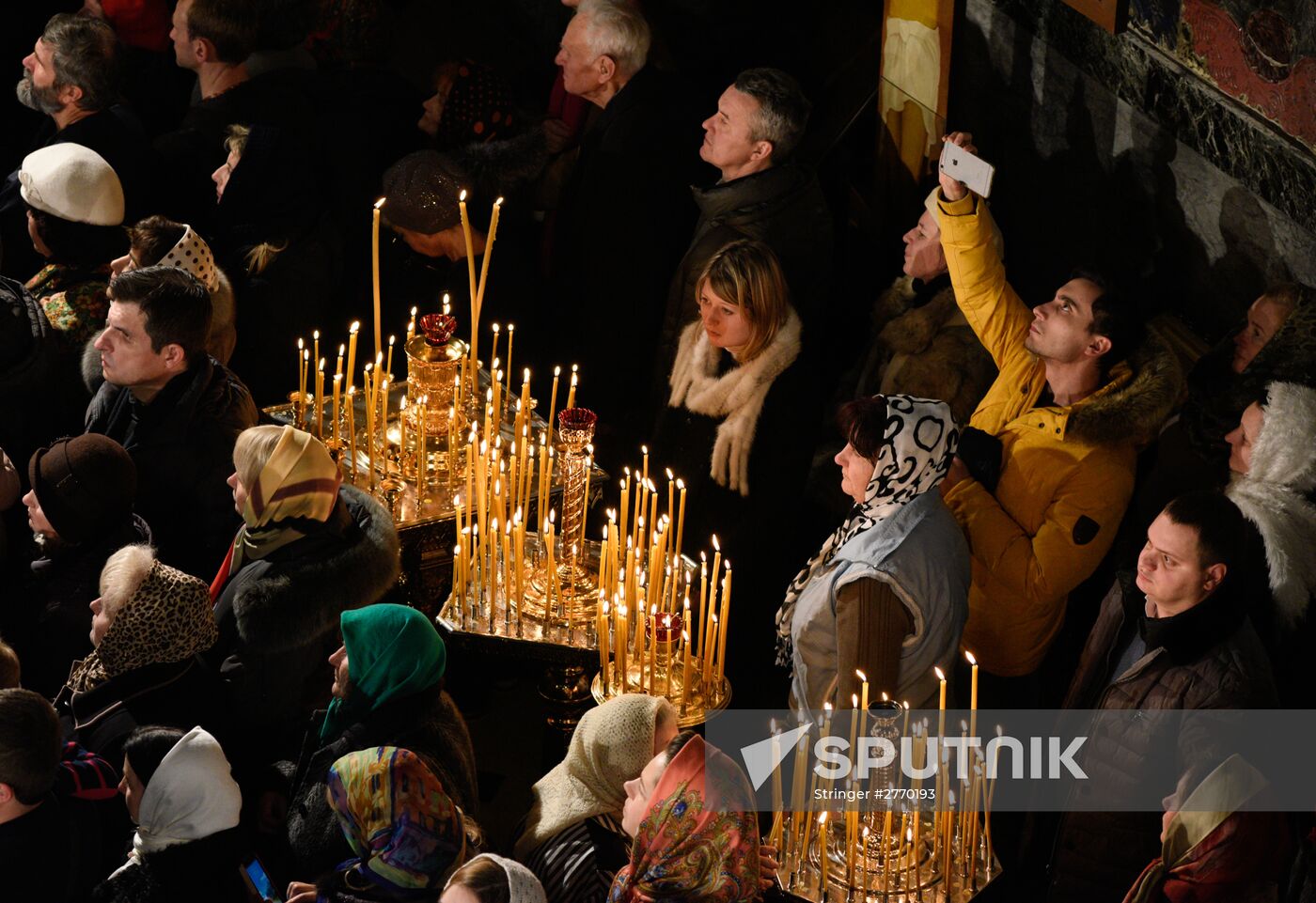 Christmas liturgy at Kiev-Pechersk Lavra