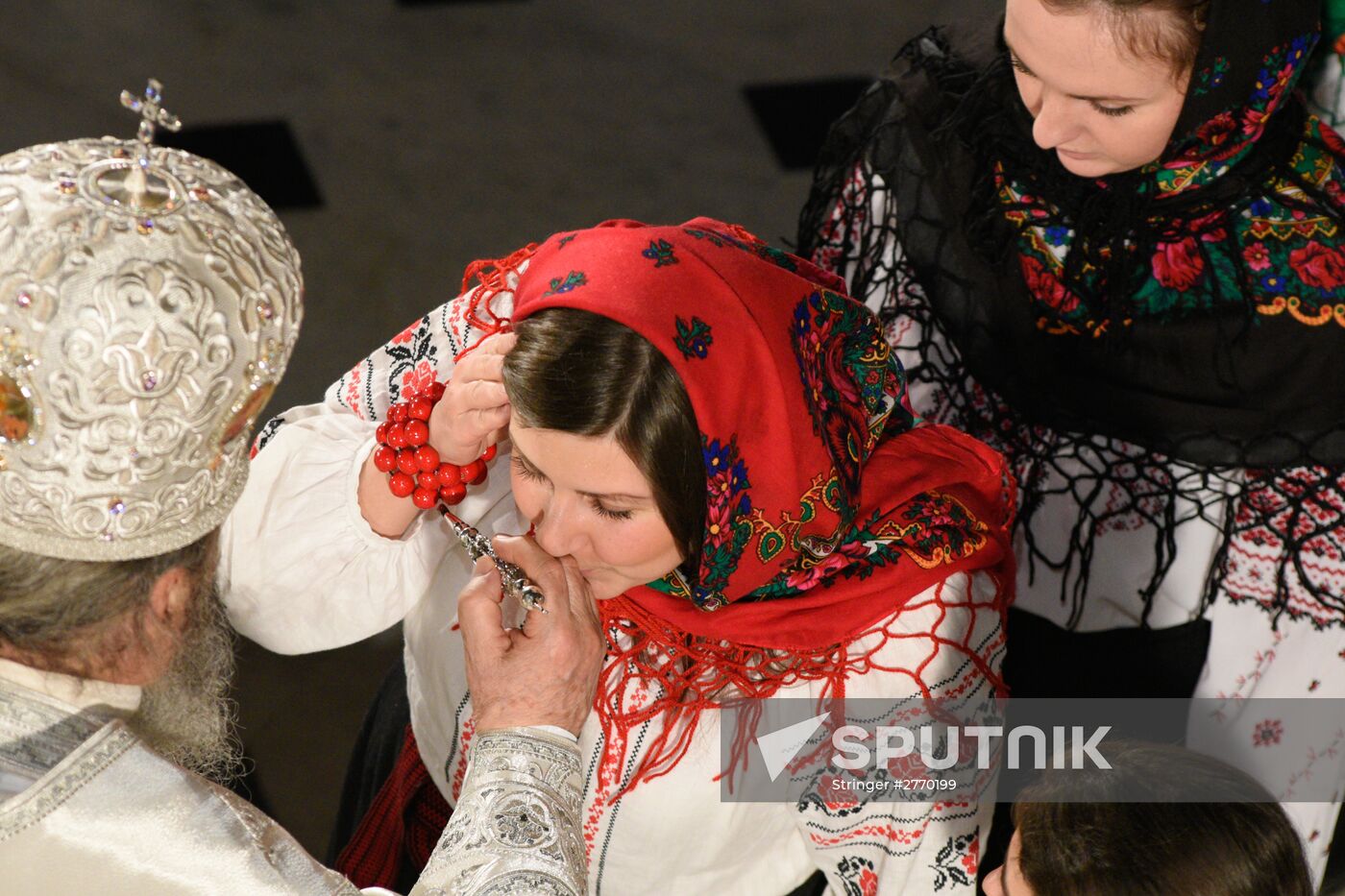 Christmas liturgy at Kiev-Pechersk Lavra