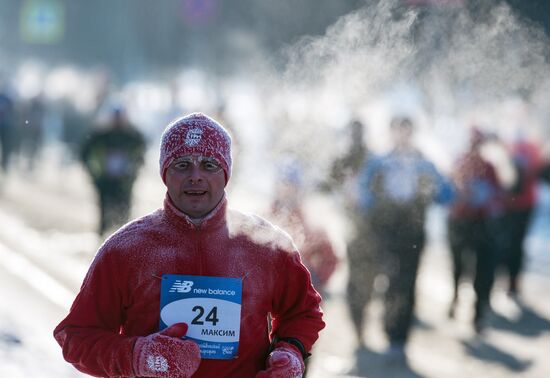 The 25th Christmas half marathon in Omsk