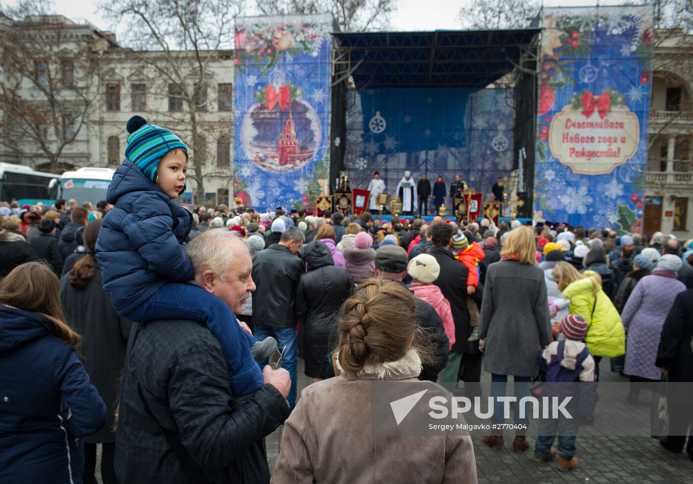 Christmas celebrated in Russian cities