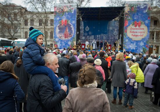 Christmas celebrated in Russian cities