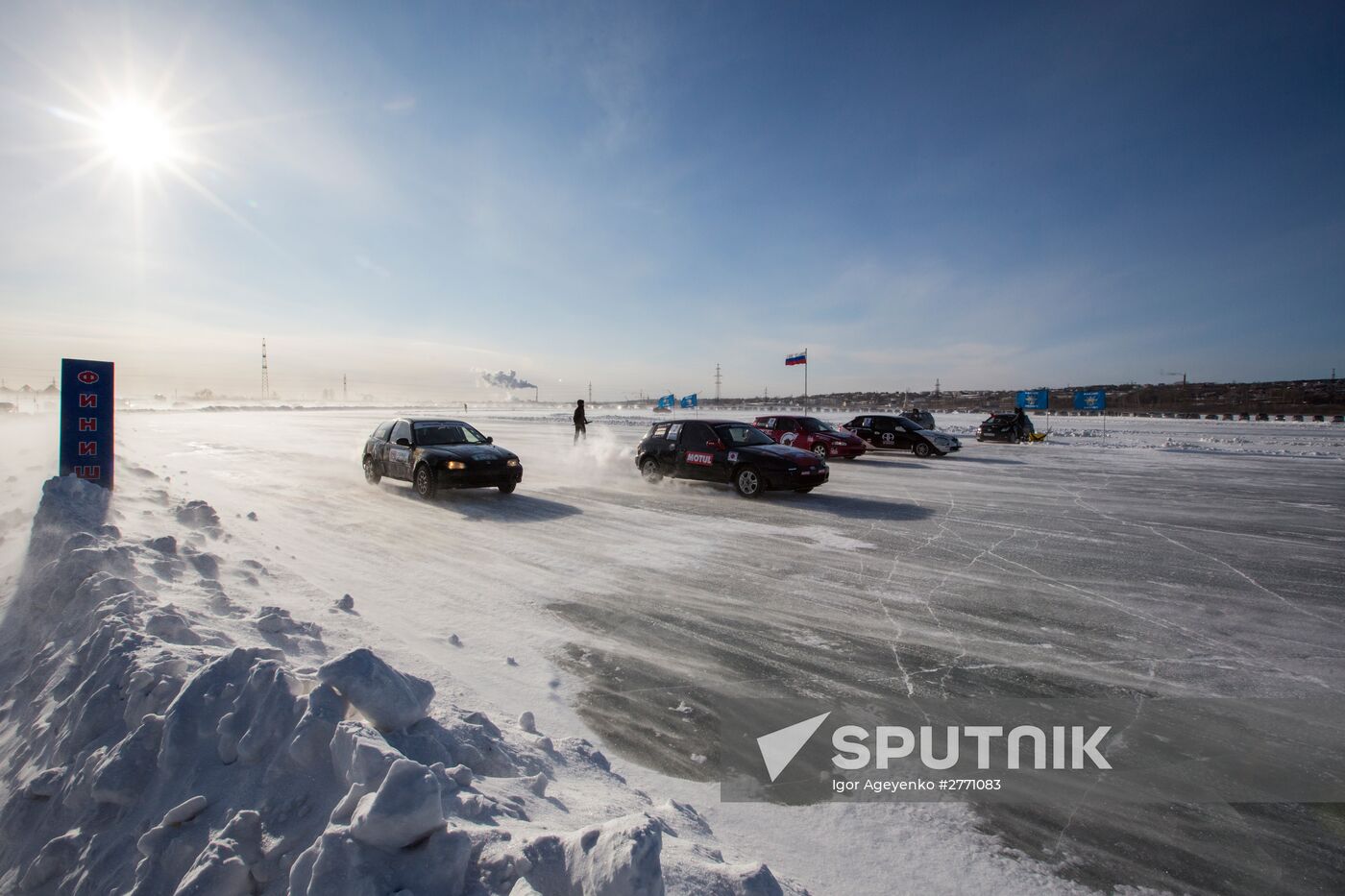 Ice car racing championship in Amur Region