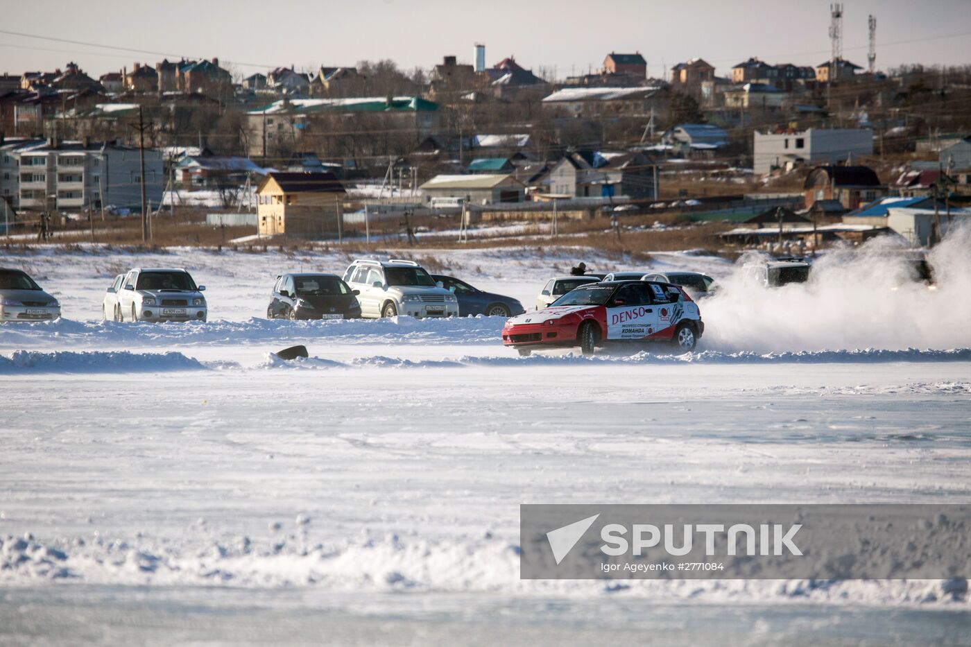 Ice car racing championship in Amur Region