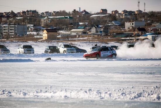 Ice car racing championship in Amur Region