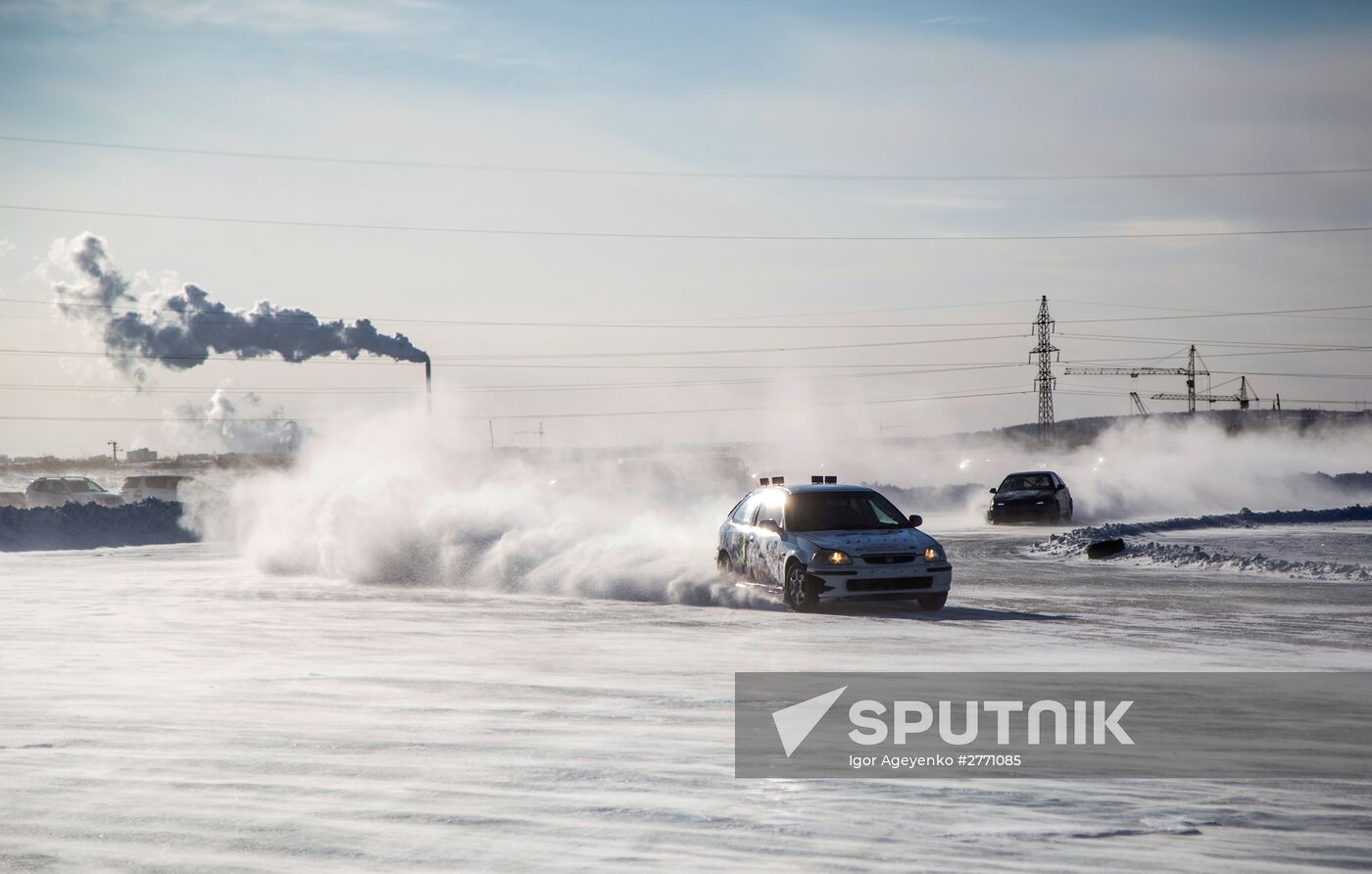 Ice car racing championship in Amur Region