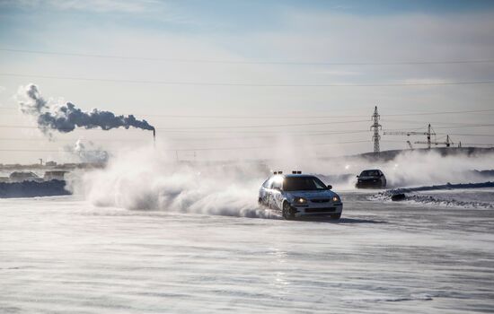 Ice car racing championship in Amur Region