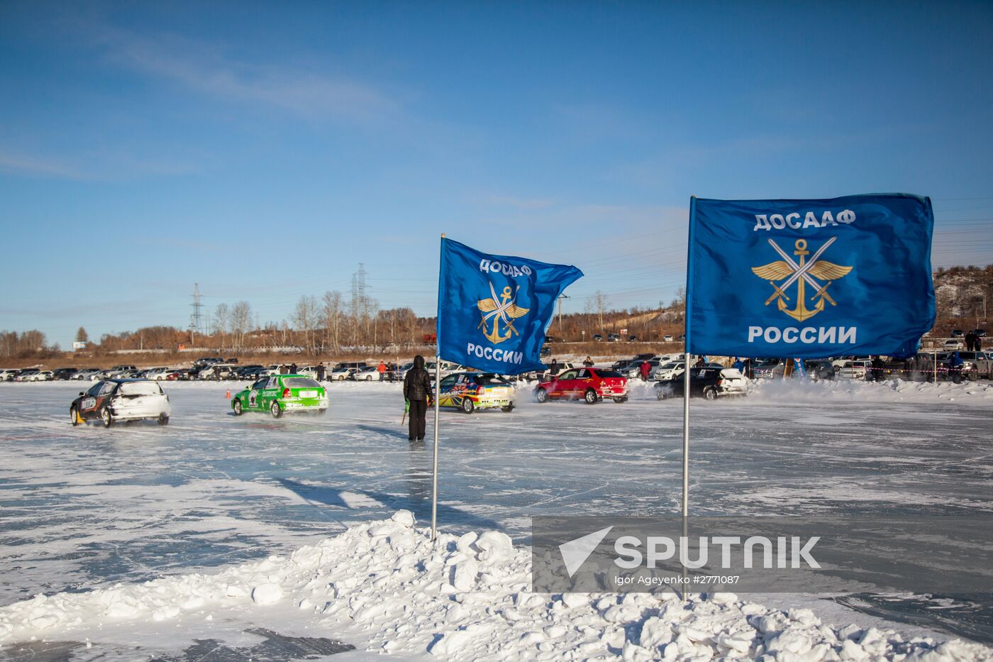 Ice car racing championship in Amur Region