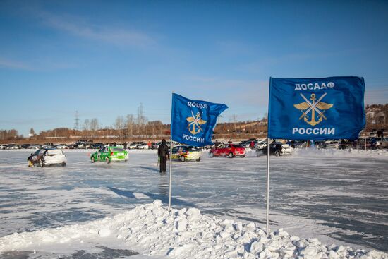 Ice car racing championship in Amur Region