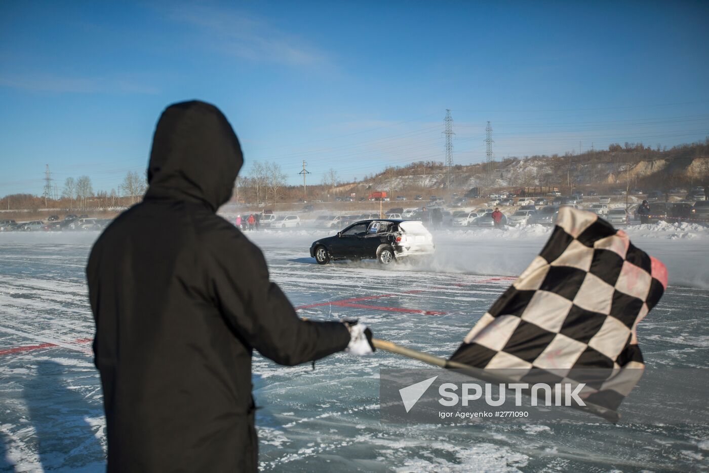 Ice car racing championship in Amur Region