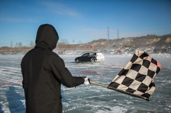 Ice car racing championship in Amur Region