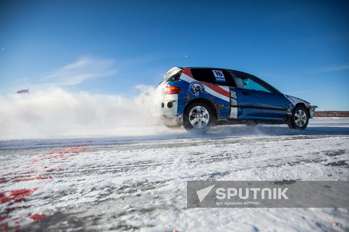 Ice car racing championship in Amur Region