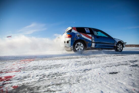 Ice car racing championship in Amur Region