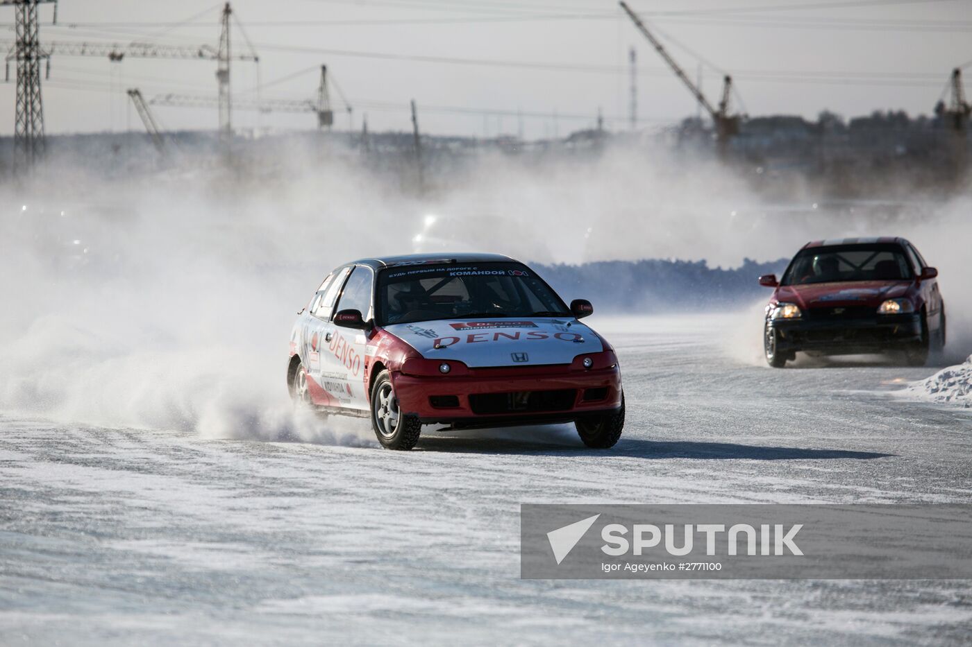 Ice car racing championship in Amur Region