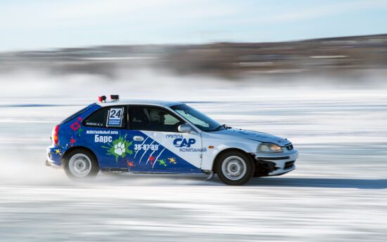 Ice car racing championship in Amur Region