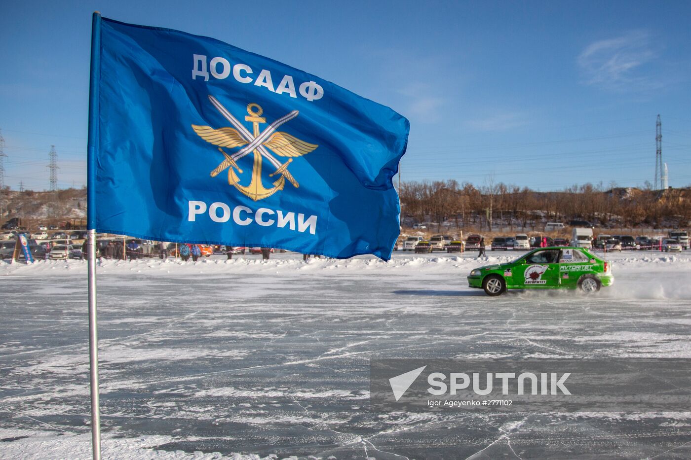 Ice car racing championship in Amur Region