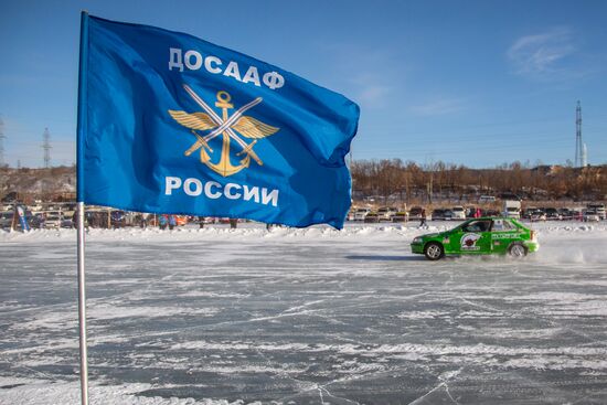 Ice car racing championship in Amur Region