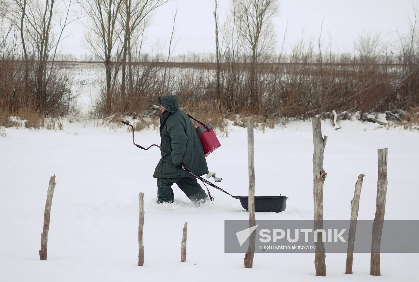 Ice fishing in Samara Region