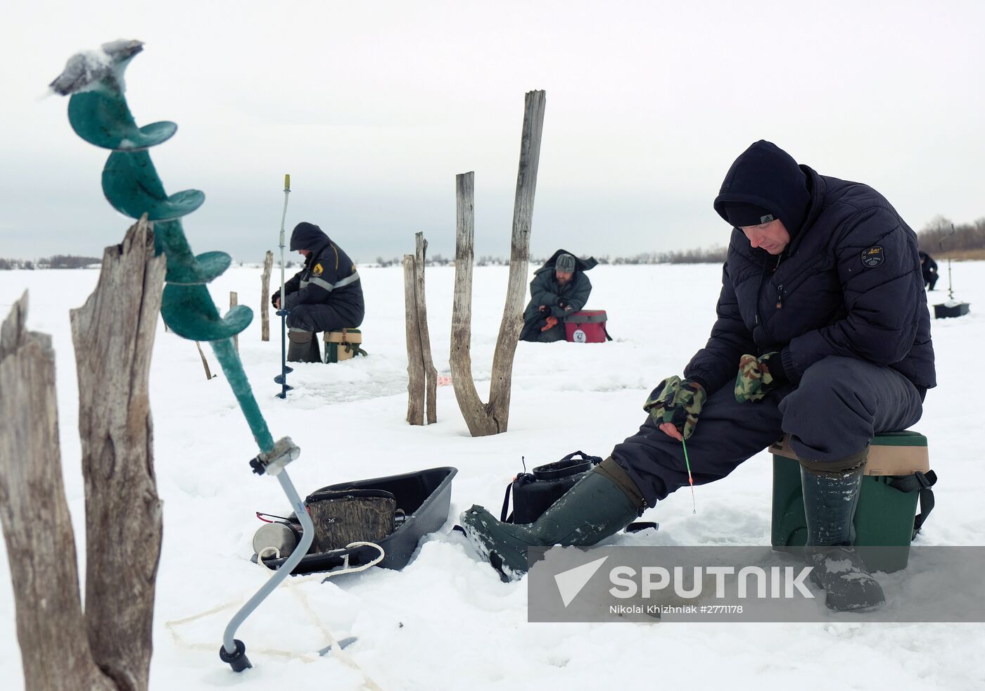 Ice fishing in Samara Region