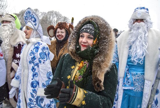 Winter Malanya festival in Belgorod Region