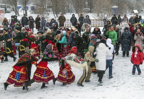 Winter Malanya festival in Belgorod Region