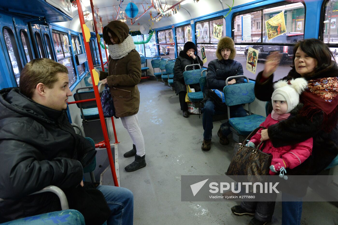 New Year tram in Moscow